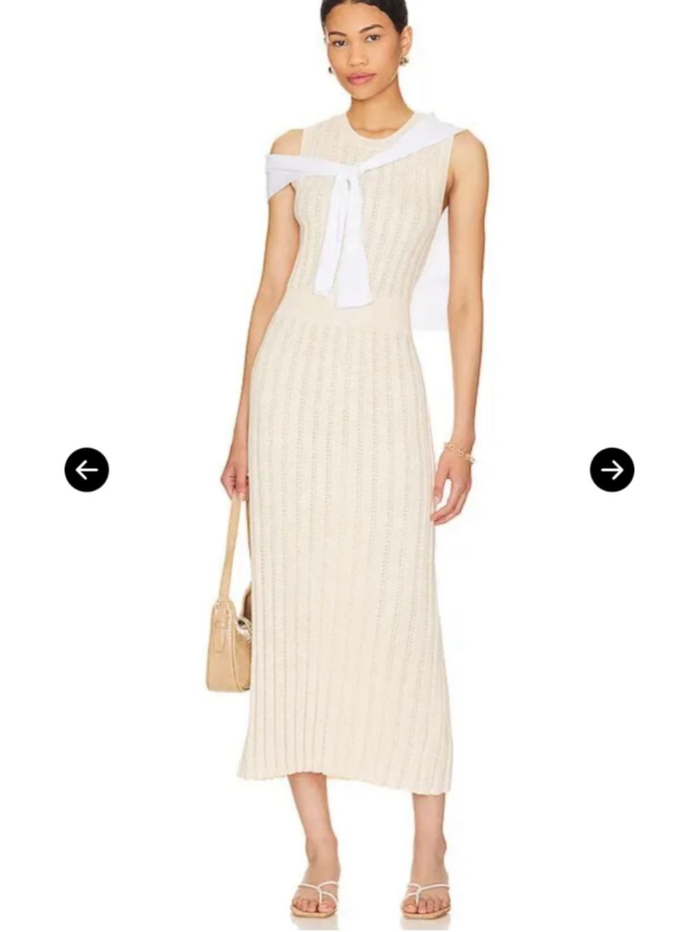 Women's Varley Knit Midi Dress, Size L, Beige